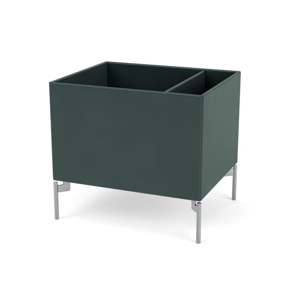 Plantekasse B46,8 cm fra Montana (Dybde: 38 cm, Black Jade, Inkl. ben – krom)