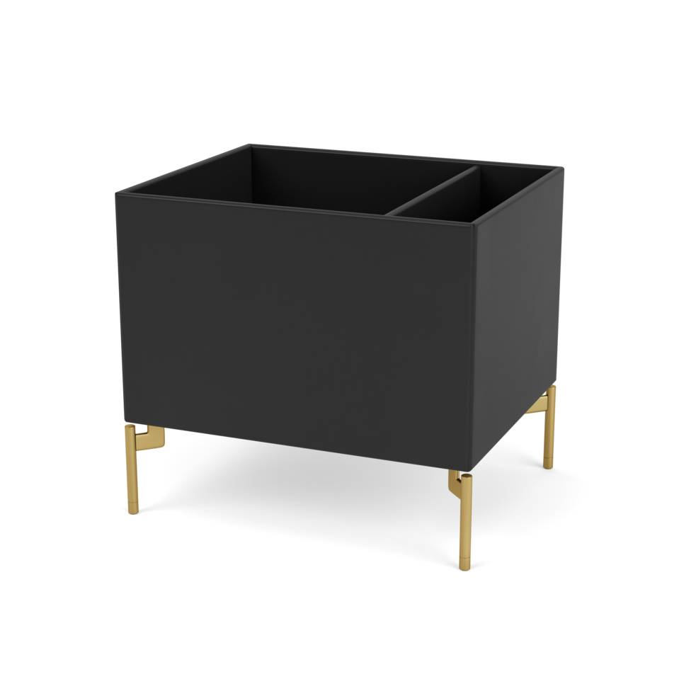 Plantekasse B46,8 cm fra Montana (Dybde: 38 cm, Black, Inkl. ben – messing)