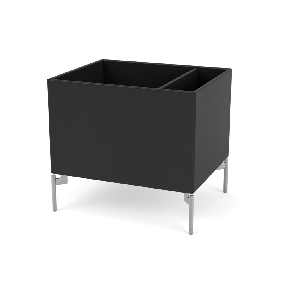 Plantekasse B46,8 cm fra Montana (Dybde: 38 cm, Black, Inkl. ben – krom)