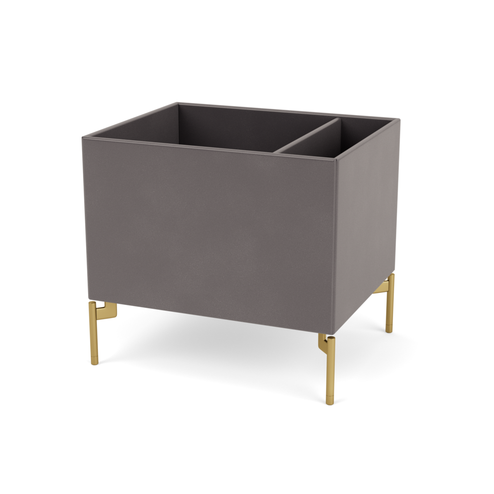 Plantekasse B46,8 cm fra Montana (Dybde: 38 cm, Coffee, Inkl. ben – messing)