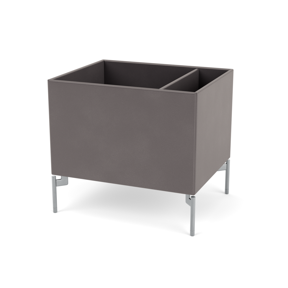 Plantekasse B46,8 cm fra Montana (Dybde: 38 cm, Coffee, Inkl. ben – krom)