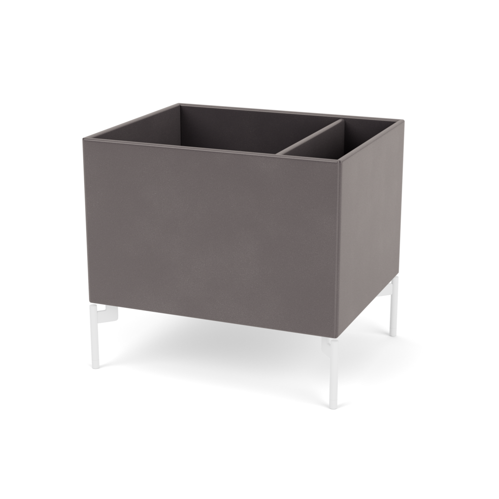 Plantekasse B46,8 cm fra Montana (Dybde: 38 cm, Coffee, Inkl. ben – snow)