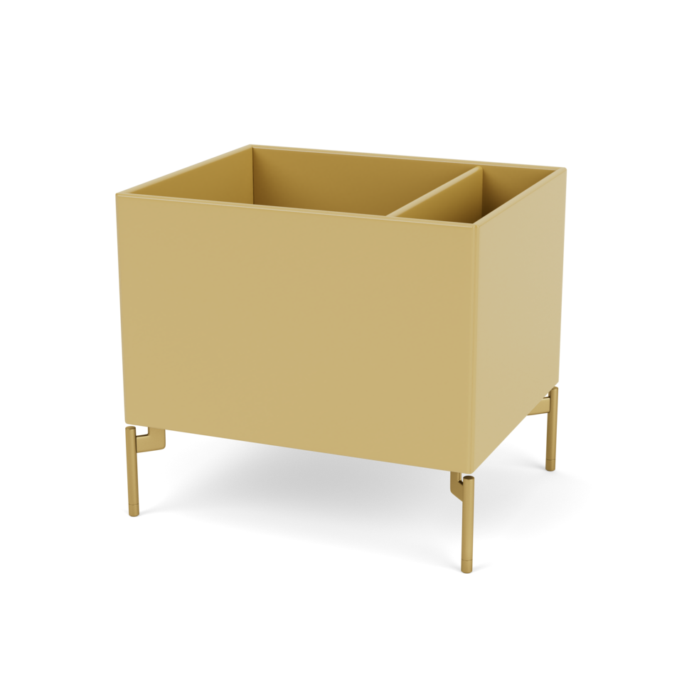 Plantekasse B46,8 cm fra Montana (Dybde: 38 cm, Cumin, Inkl. ben – messing)