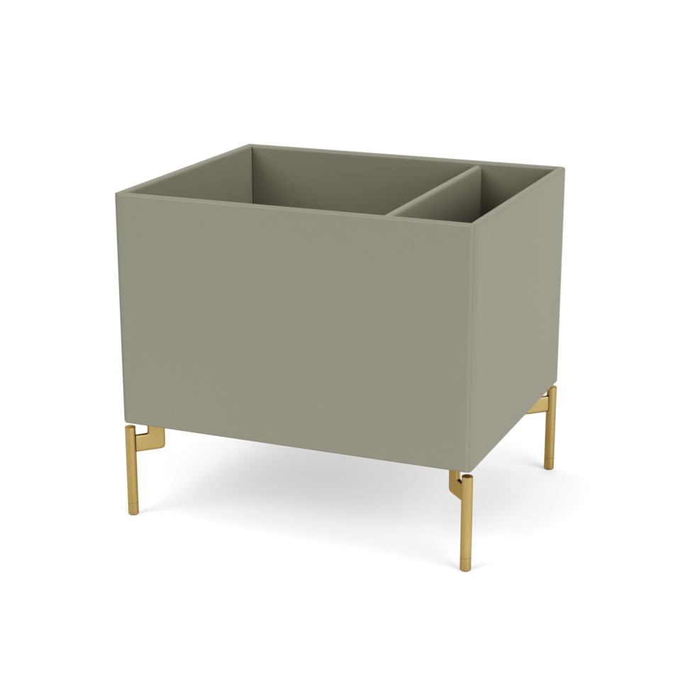 Plantekasse B46,8 cm fra Montana (Dybde: 38 cm, Fennel, Inkl. ben – messing)