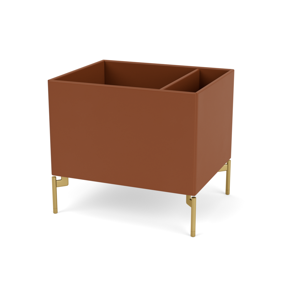 Plantekasse B46,8 cm fra Montana (Dybde: 38 cm, Hazelnut, Inkl. ben – messing)