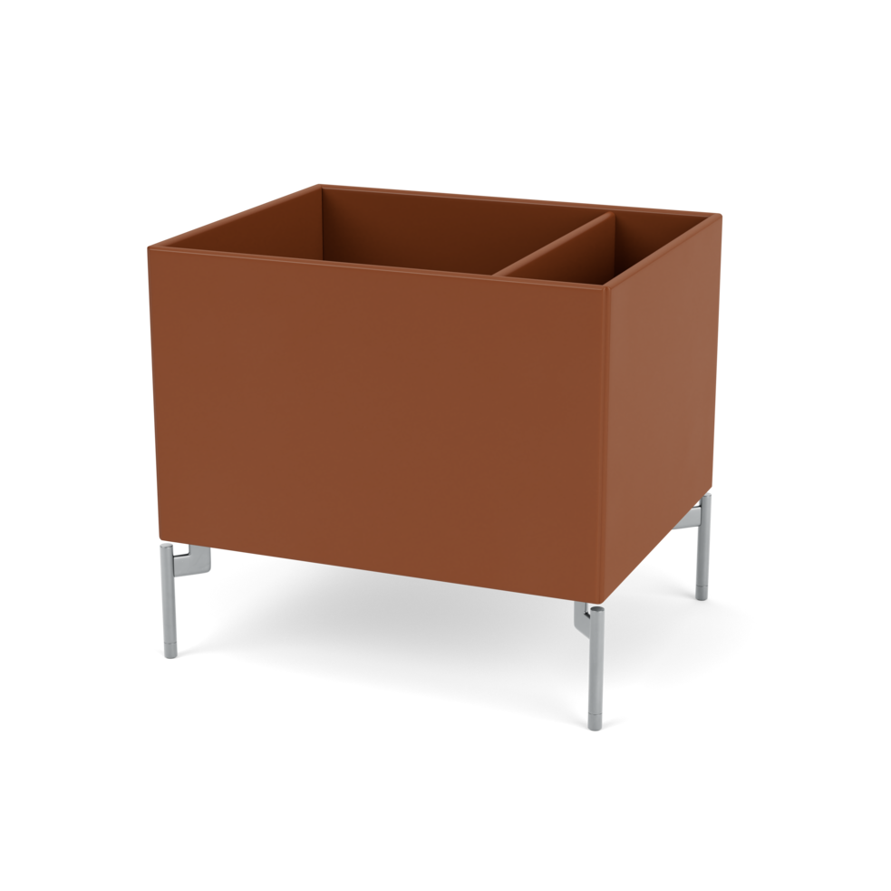 Plantekasse B46,8 cm fra Montana (Dybde: 38 cm, Hazelnut, Inkl. ben – krom)