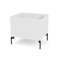 Plantekasse B46,8 cm fra Montana (Dybde: 38 cm, New white, Inkl. ben – black)