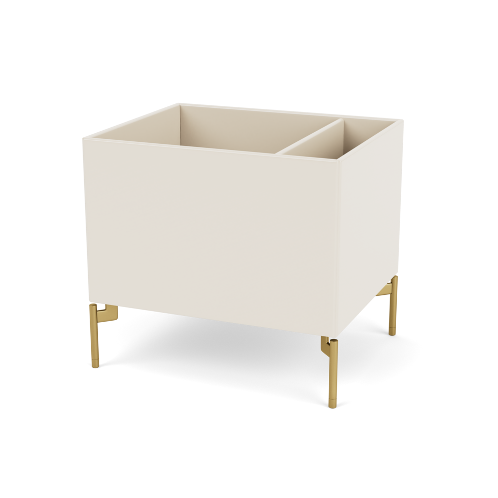 Plantekasse B46,8 cm fra Montana (Dybde: 38 cm, Oat, Inkl. ben – messing)
