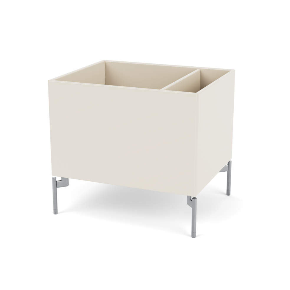 Plantekasse B46,8 cm fra Montana (Dybde: 38 cm, Oat, Inkl. ben – krom)