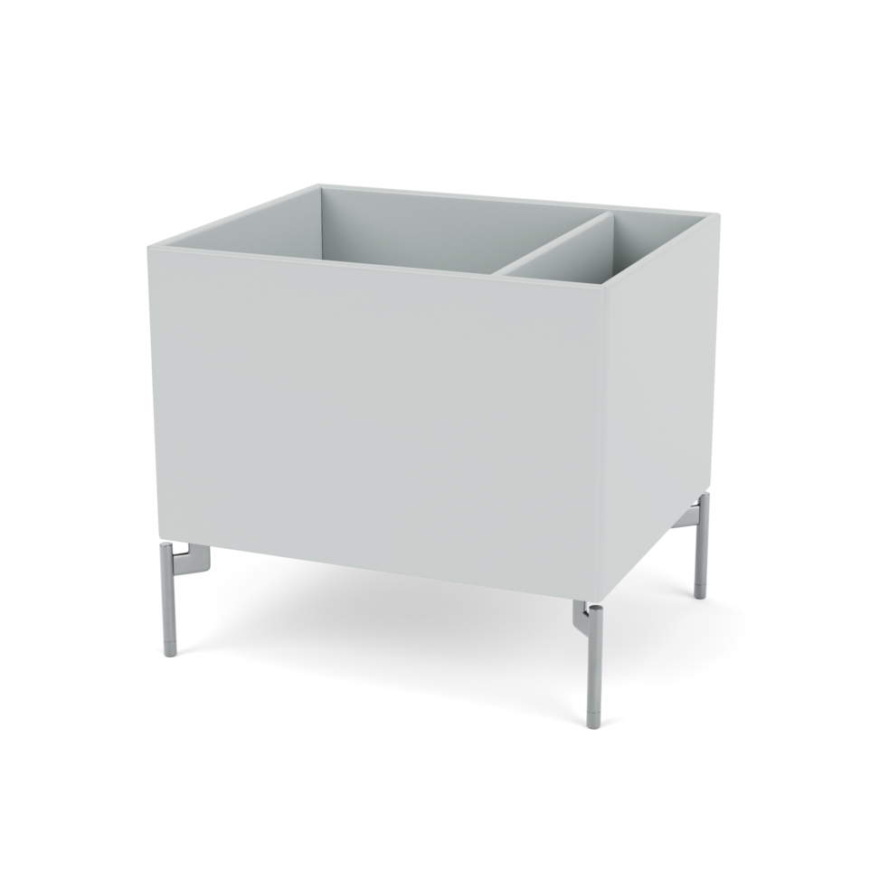 Plantekasse B46,8 cm fra Montana (Dybde: 38 cm, Oyster, Inkl. ben – krom)