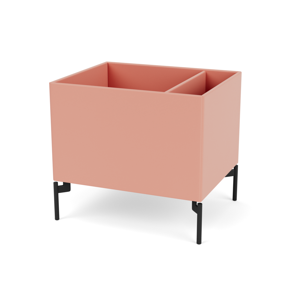 Plantekasse B46,8 cm fra Montana (Dybde: 38 cm, Rhubarb, Inkl. ben – black)