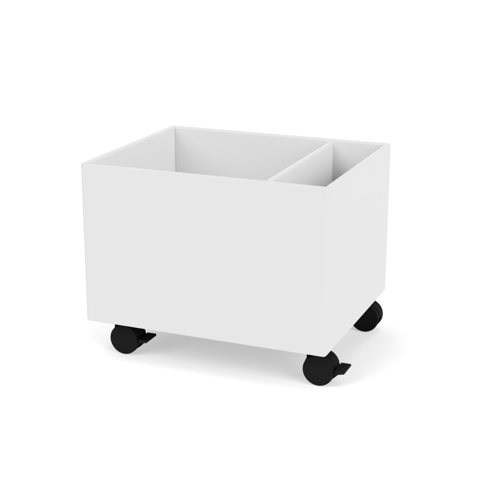 Plantekasse B46,8 cm fra Montana (Dybde: 38 cm, Snow, Inkl. hjul)