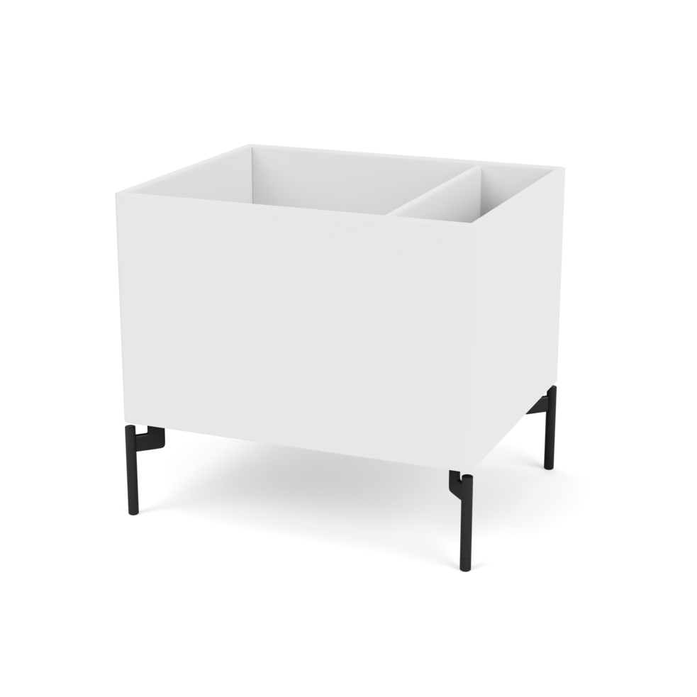Plantekasse B46,8 cm fra Montana (Dybde: 38 cm, Snow, Inkl. ben – black)