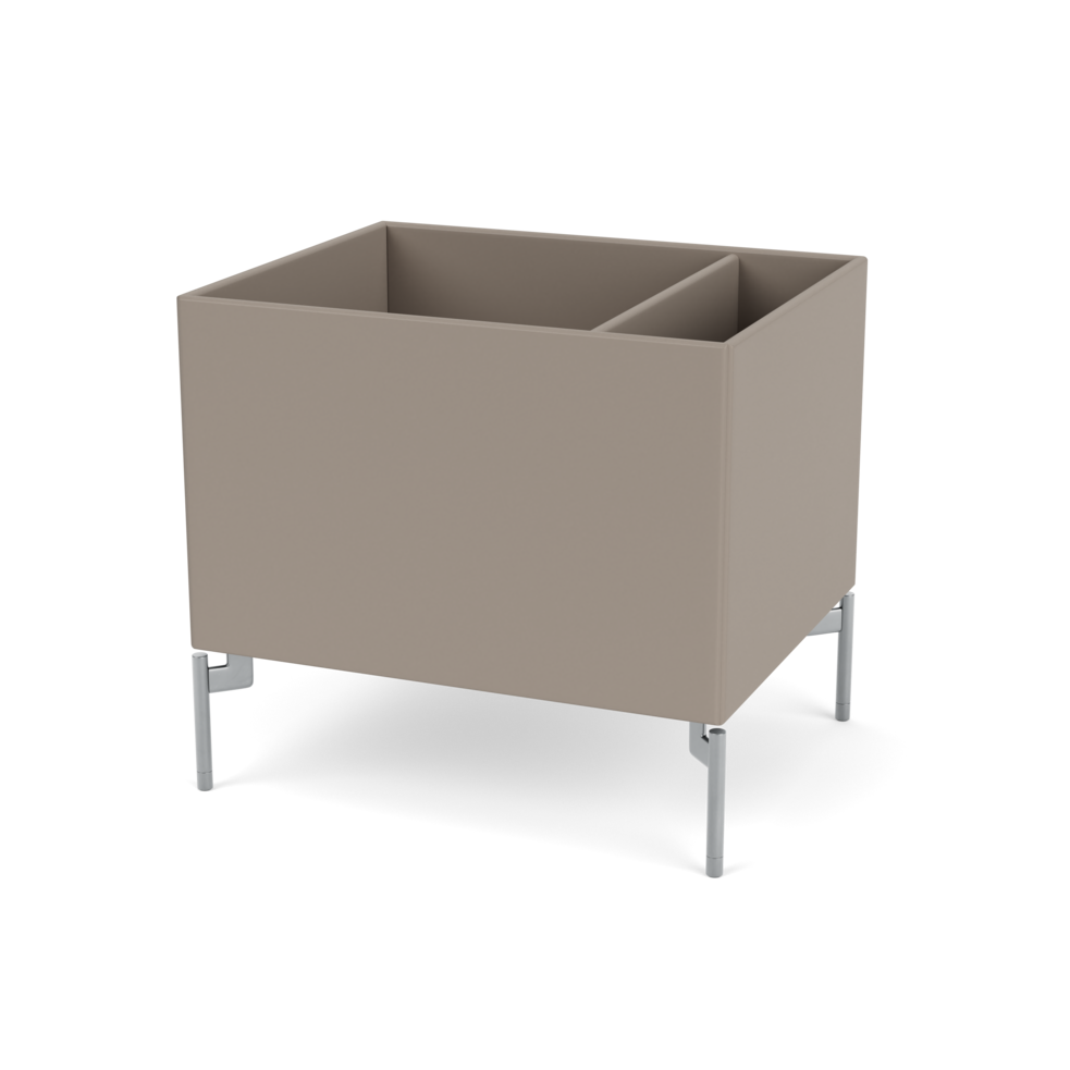 Plantekasse B46,8 cm fra Montana (Dybde: 38 cm, Truffle, Inkl. ben – krom)