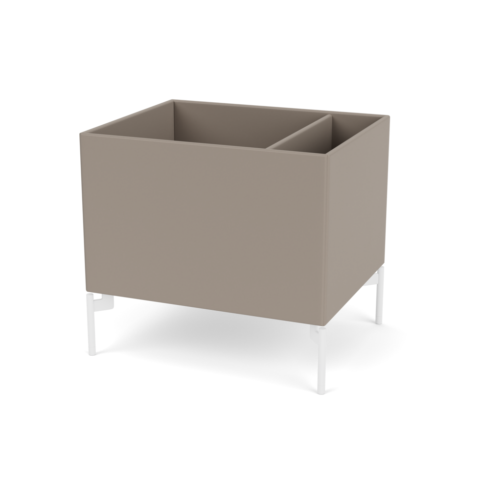 Plantekasse B46,8 cm fra Montana (Dybde: 38 cm, Truffle, Inkl. ben – snow)