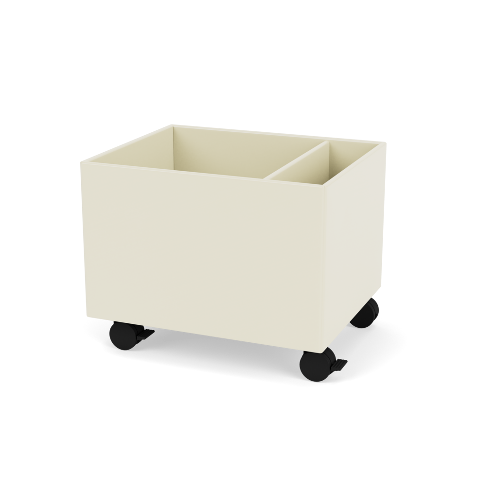Plantekasse B46,8 cm fra Montana (Dybde: 38 cm, Vanilla, Inkl. hjul)
