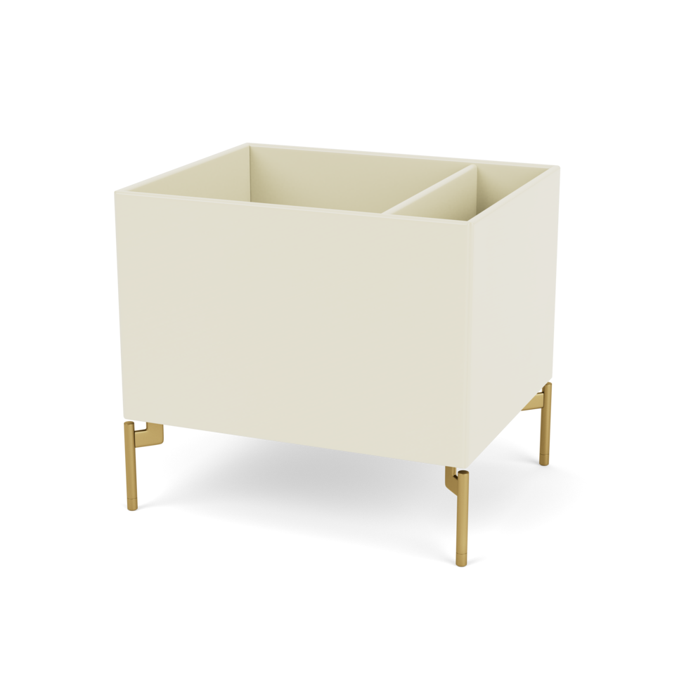 Plantekasse B46,8 cm fra Montana (Dybde: 38 cm, Vanilla, Inkl. ben – messing)