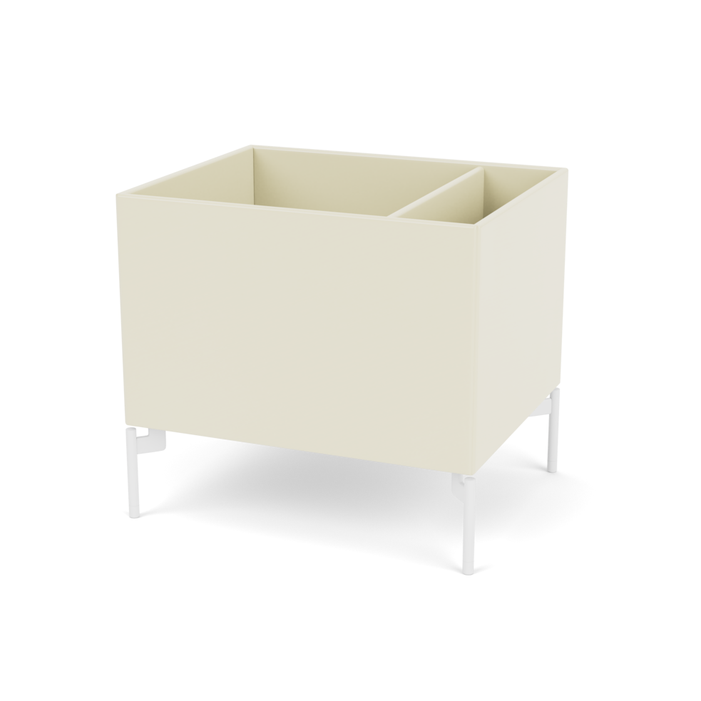 Plantekasse B46,8 cm fra Montana (Dybde: 38 cm, Vanilla, Inkl. ben – snow)