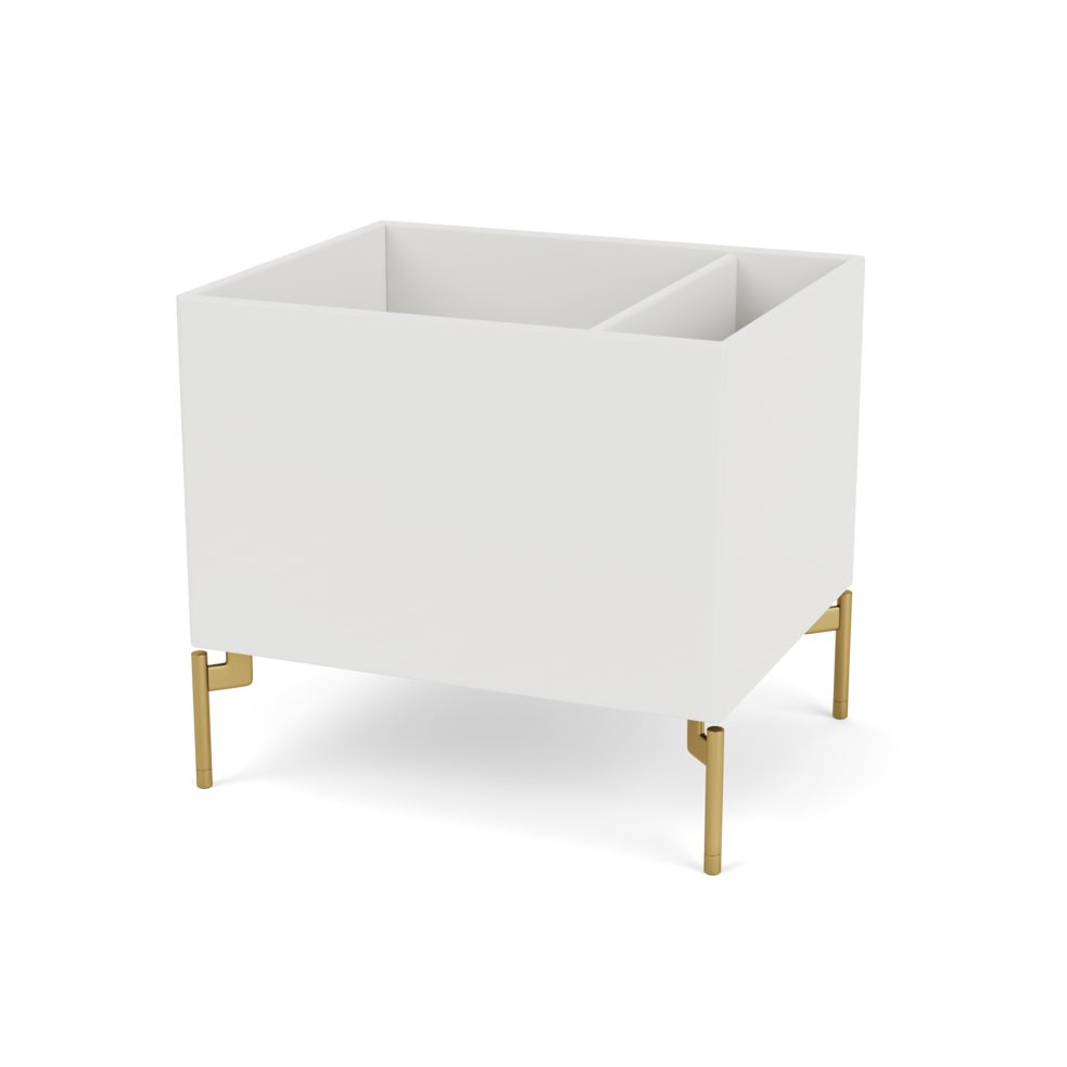 Plantekasse B46,8 cm fra Montana (Dybde: 38 cm, Hvid (white 01), Inkl. ben – messing)