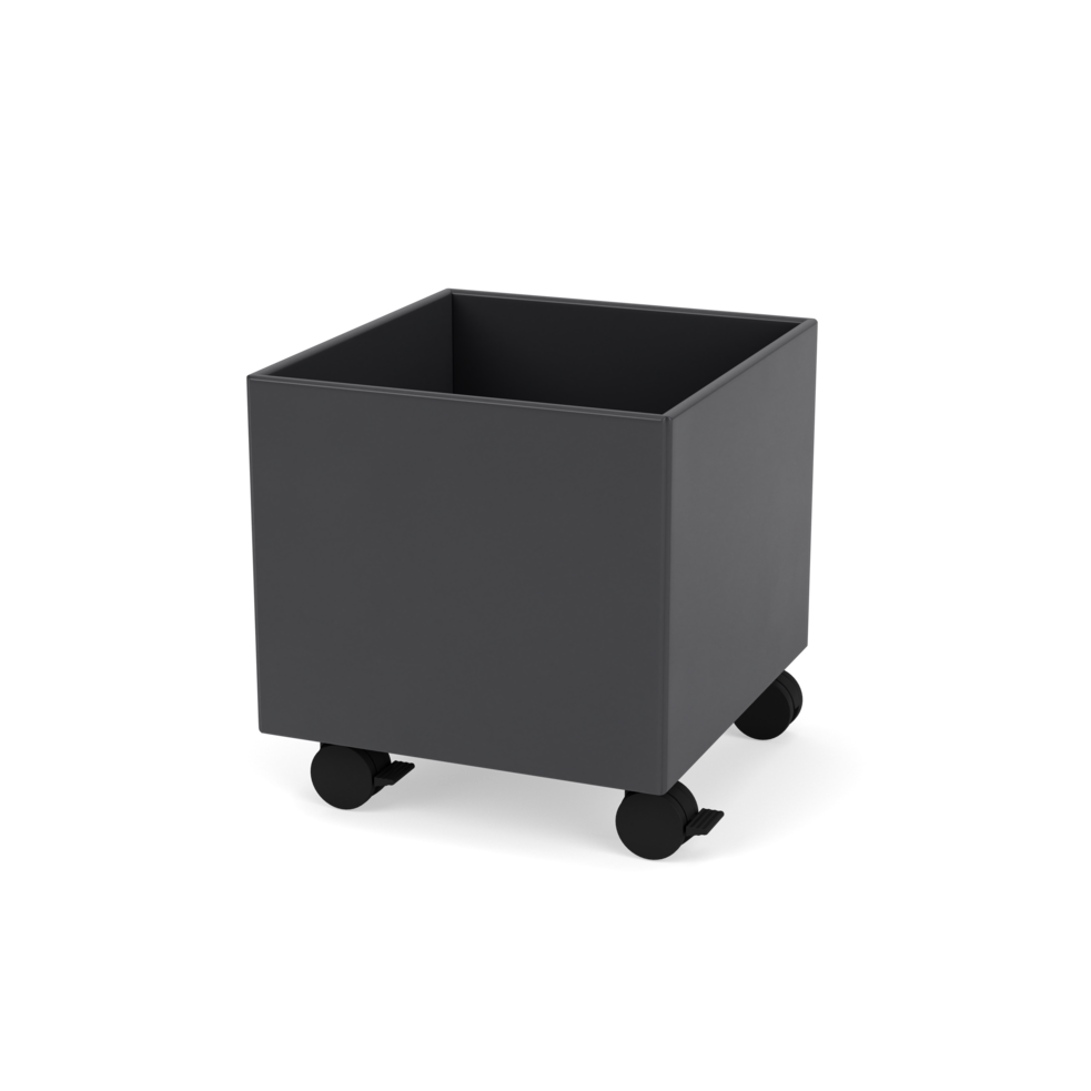Plantekasse B35,4 cm fra Montana (Dybde: 38 cm, Anthracite, Inkl. hjul)