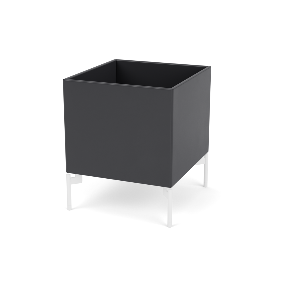 Plantekasse B35,4 cm fra Montana (Dybde: 38 cm, Anthracite, Inkl. ben – snow)