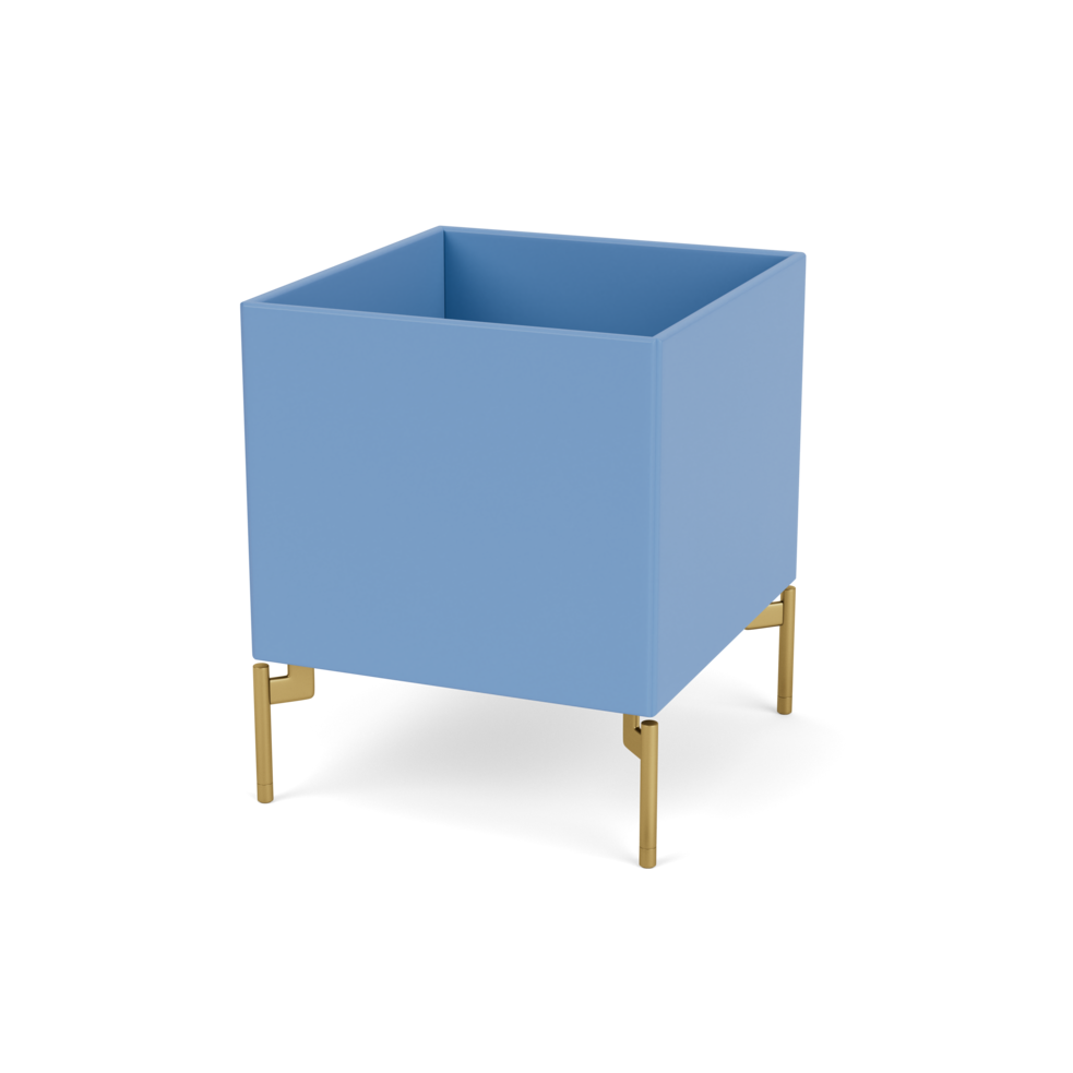 Plantekasse B35,4 cm fra Montana (Dybde: 38 cm, Azure, Inkl. ben – messing)