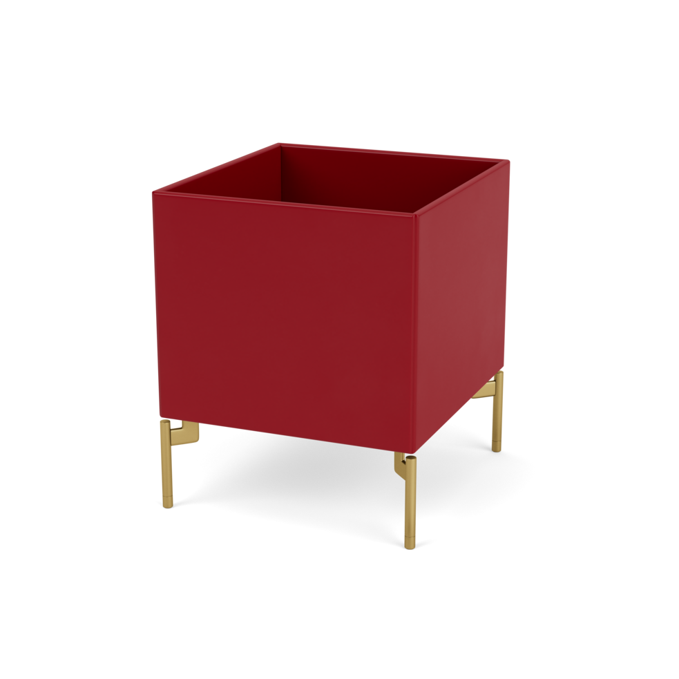 Plantekasse B35,4 cm fra Montana (Dybde: 38 cm, Beetroot, Inkl. ben – messing)