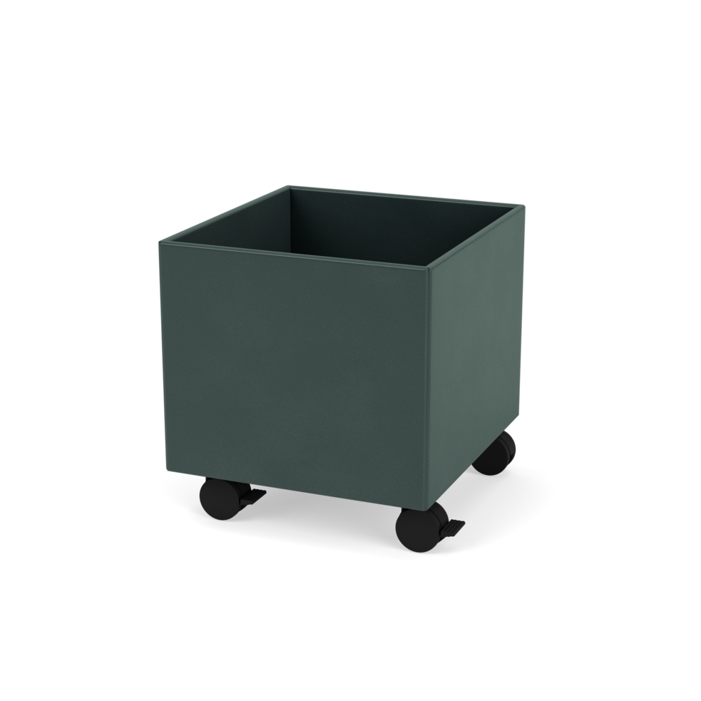 Plantekasse B35,4 cm fra Montana (Dybde: 38 cm, Black Jade, Inkl. hjul)