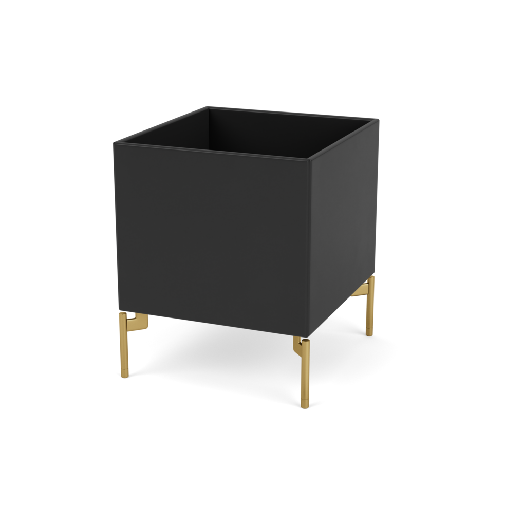 Plantekasse B35,4 cm fra Montana (Dybde: 38 cm, Black, Inkl. ben – messing)
