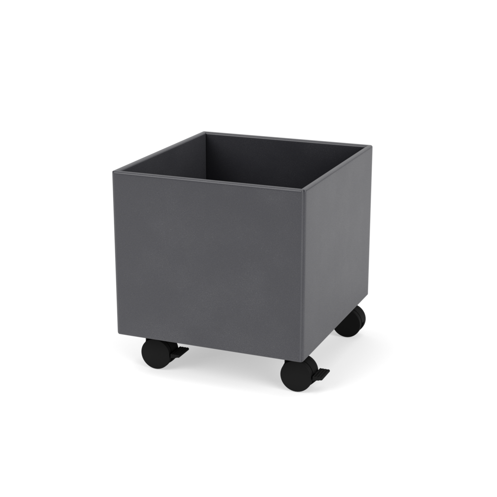 Plantekasse B35,4 cm fra Montana (Dybde: 38 cm, Coal, Inkl. hjul)