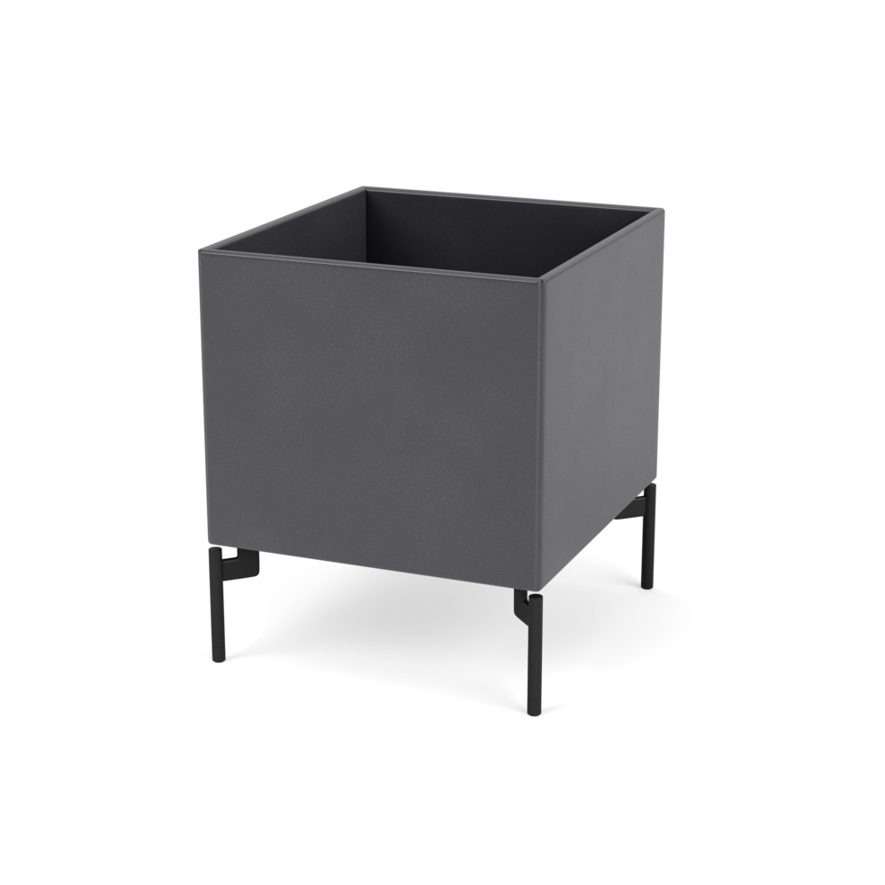 Plantekasse B35,4 cm fra Montana (Dybde: 38 cm, Coal, Inkl. ben – black)