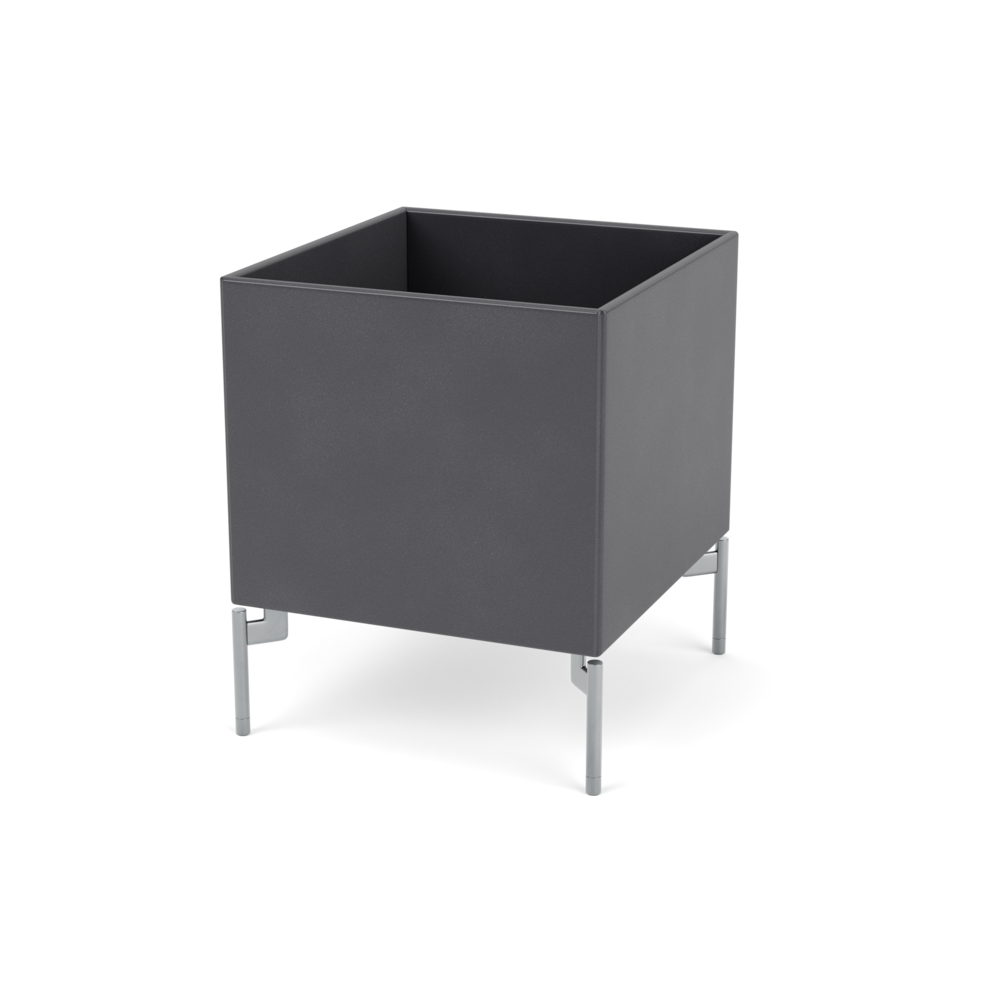 Plantekasse B35,4 cm fra Montana (Dybde: 38 cm, Coal, Inkl. ben – krom)