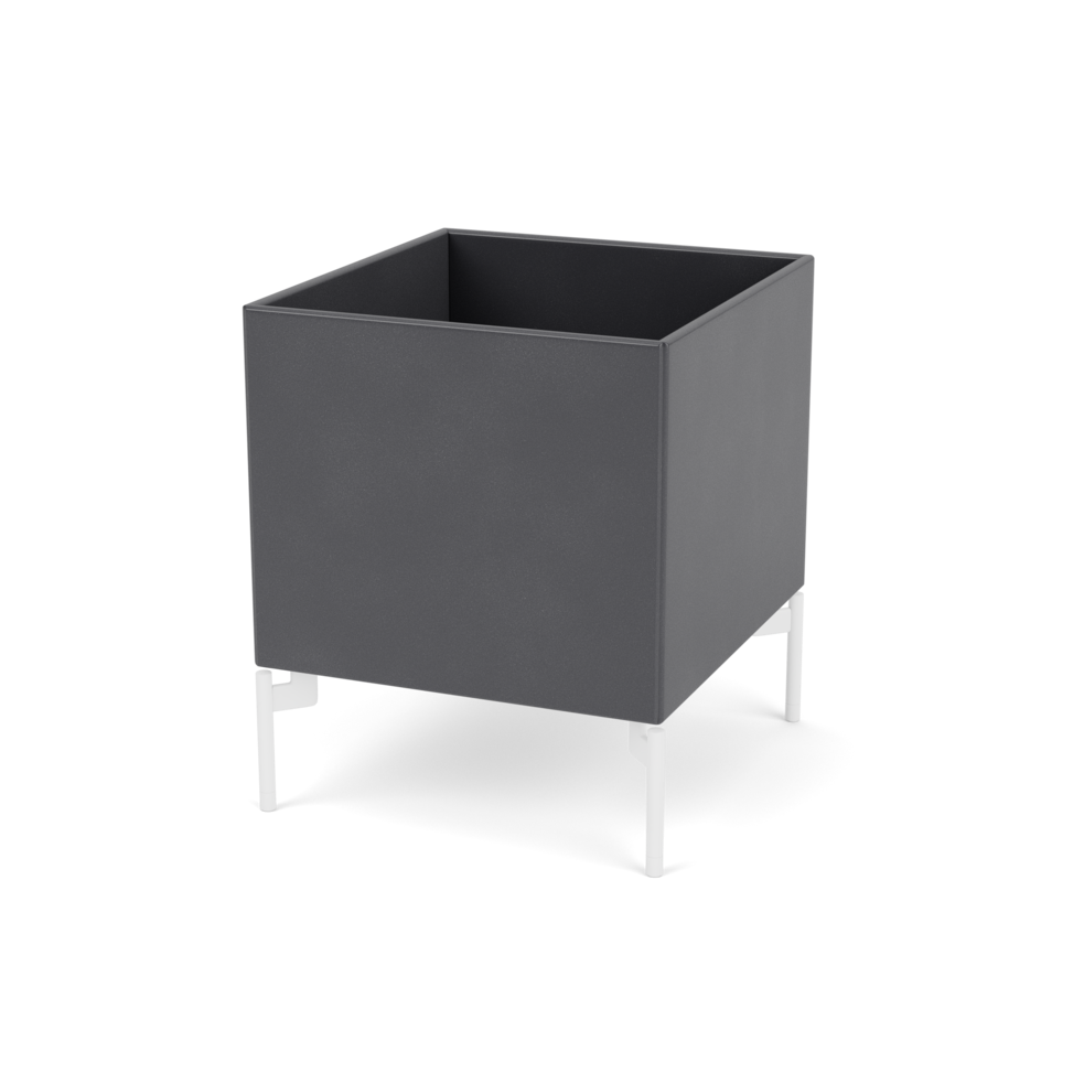 Plantekasse B35,4 cm fra Montana (Dybde: 38 cm, Coal, Inkl. ben – snow)