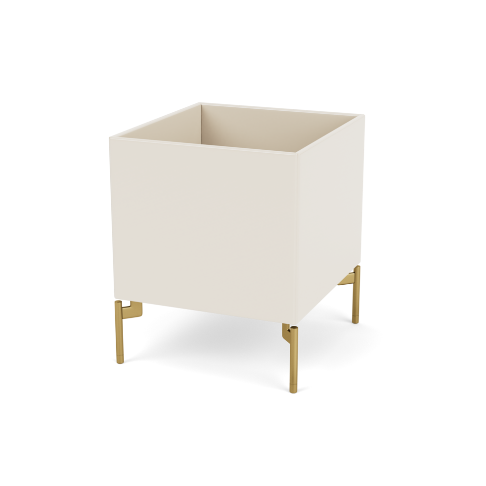 Plantekasse B35,4 cm fra Montana (Dybde: 38 cm, Oat, Inkl. ben – messing)