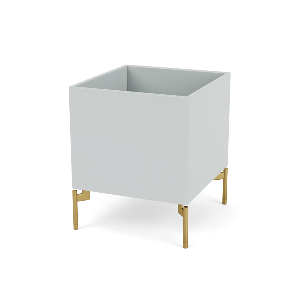 Plantekasse B35,4 cm fra Montana (Dybde: 38 cm, Oyster, Inkl. ben – messing)