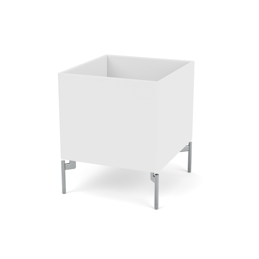 Plantekasse B35,4 cm fra Montana (Dybde: 38 cm, Snow, Inkl. ben – krom)