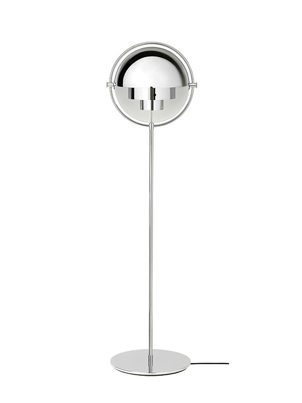 Multi-Lite Gulvlampe fra GUBI (Krom skærm / krom stel)