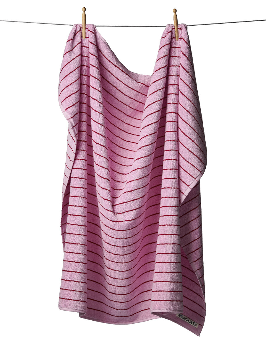 Billede af Naram towel - Baby pink & Ski patrol fra Bongusta (100 x 150 cm)