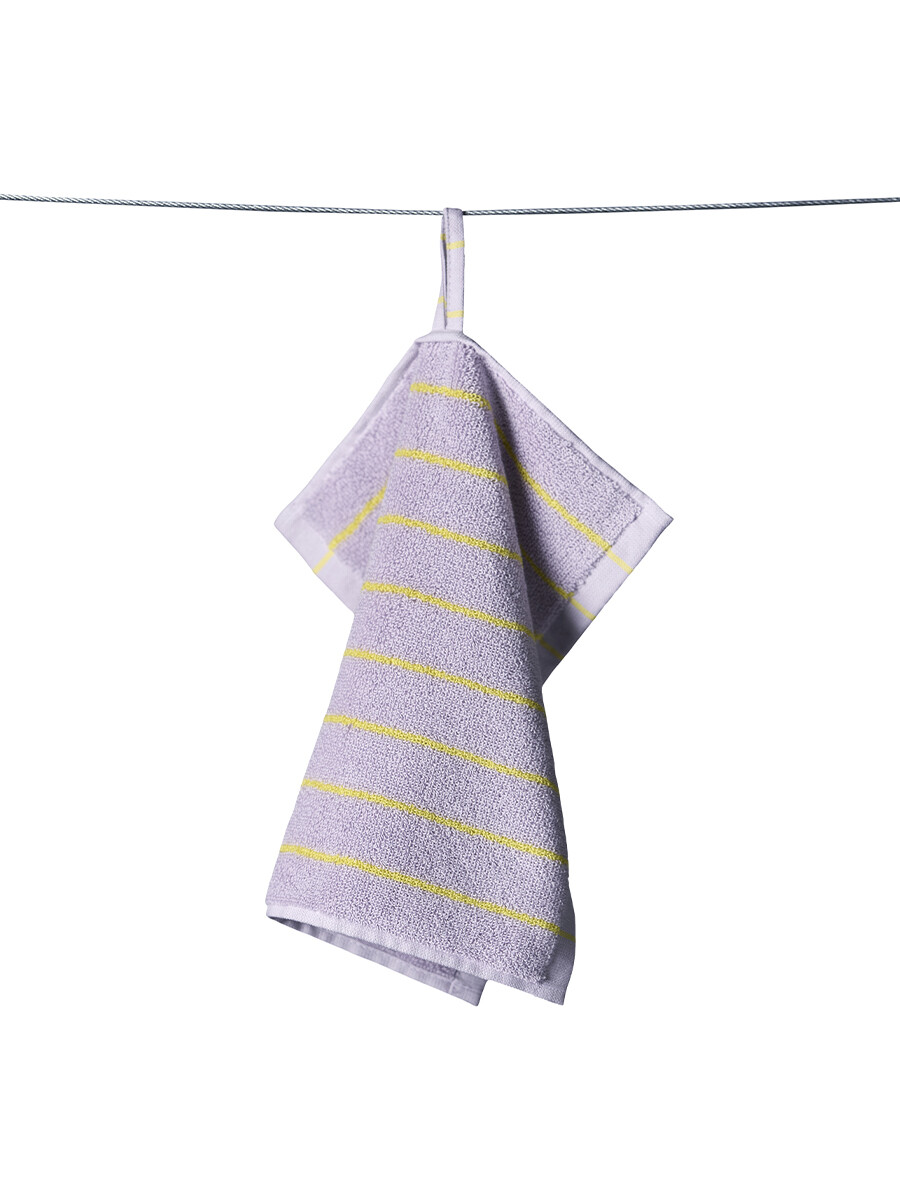 Billede af Naram towel - Lilac & Neon yellow fra Bongusta (30 x 30 cm)