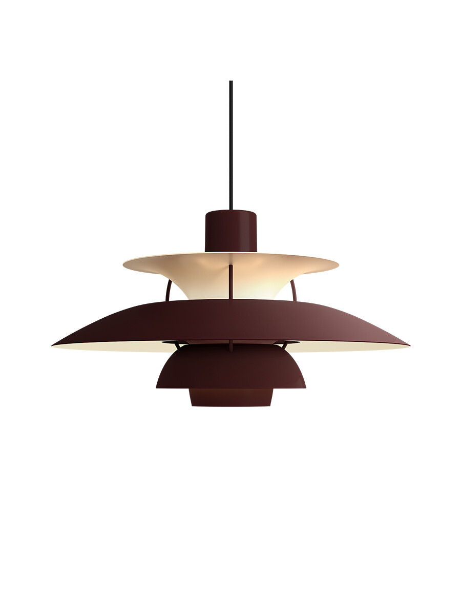 Billede af PH 5 Pendant, Monochrome Burgundy af Poul Henningsen