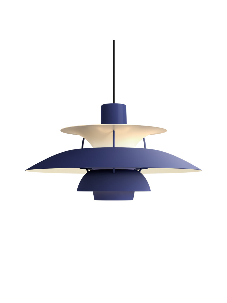Billede af PH 5 Pendant, Monochrome Dusty Indigo af Poul Henningsen