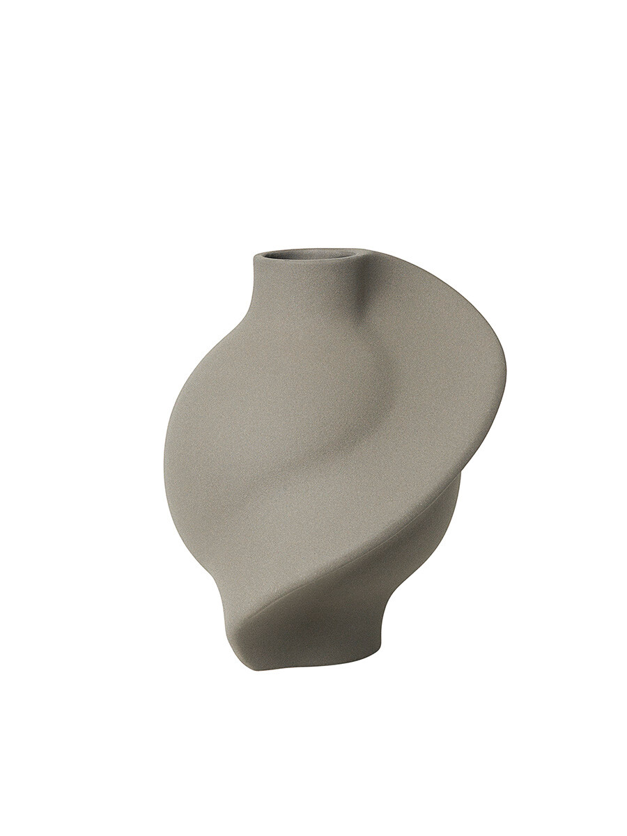 Pirout Vase 01, ceramic fra Louise Roe  (Sanded Grey)