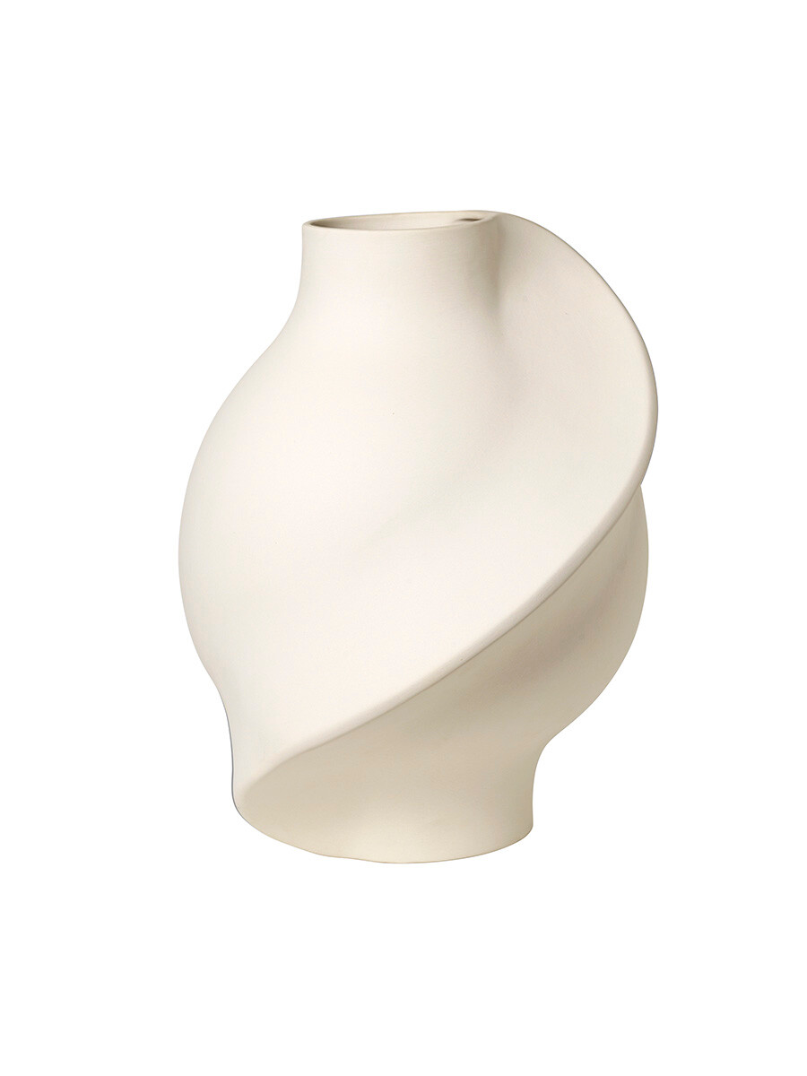 Pirout Vase 02, ceramic fra Louise Roe  (Raw White)