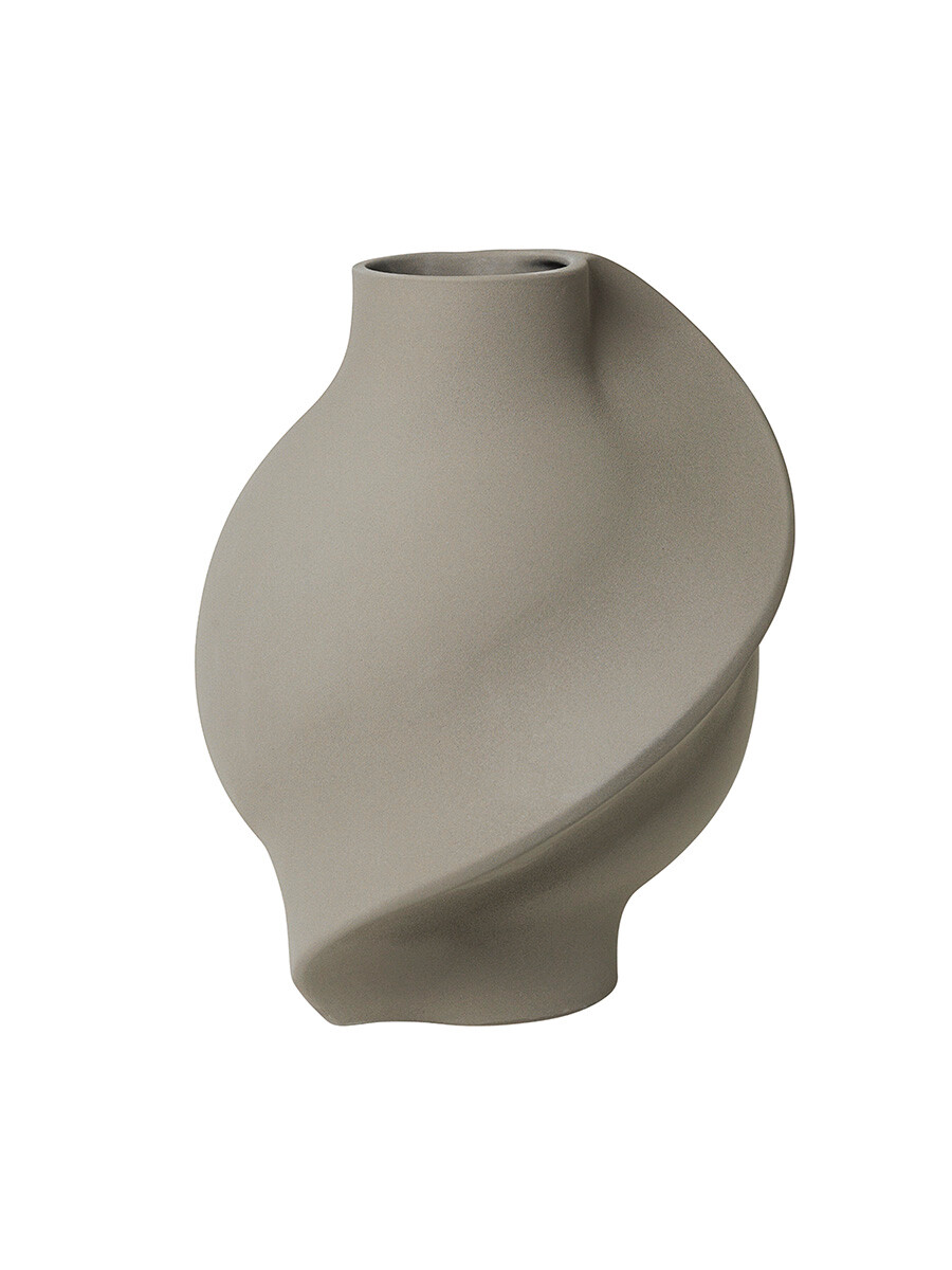 Pirout Vase 02, ceramic fra Louise Roe  (Sanded Grey)