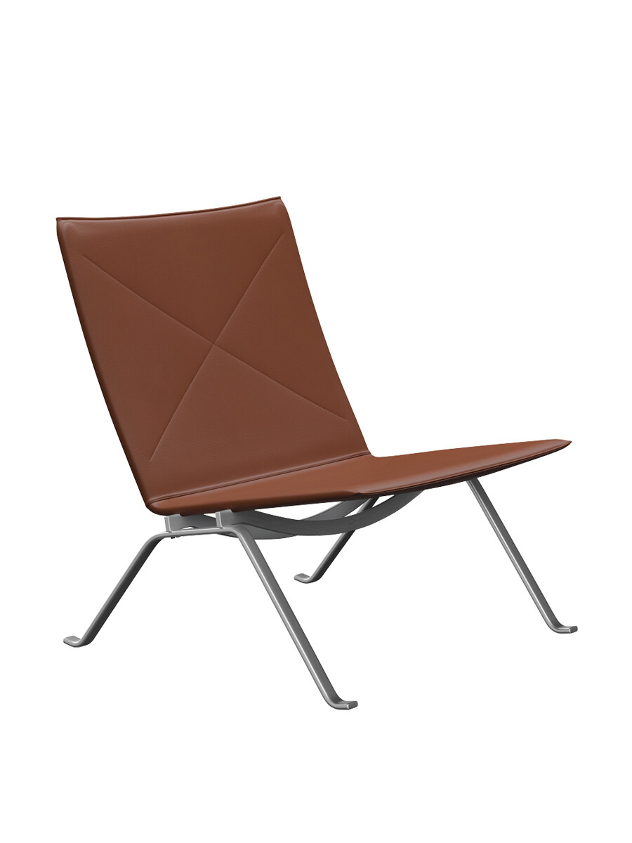 Billede af PK22 Loungestol af Poul Kjærholm (Cognac, Aura læder)