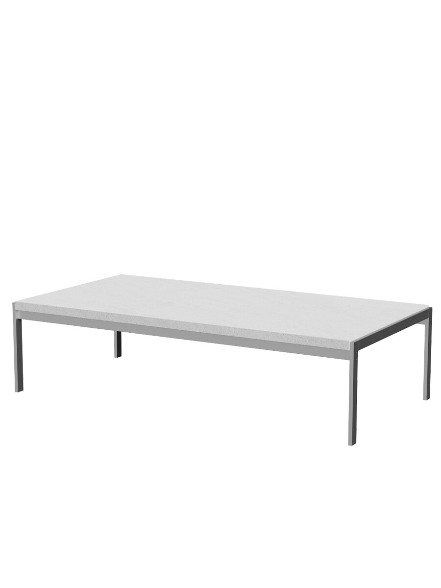 PK63A Sofabord af Poul Kjærholm (Hvidt valset marmor)