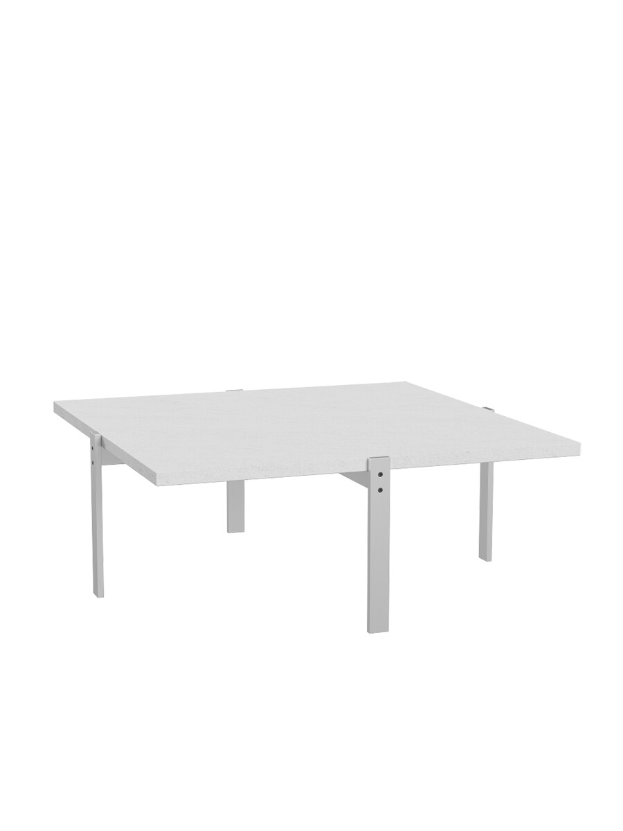 PK65 Sofabord af Poul Kjærholm (Hvidt valset marmor)