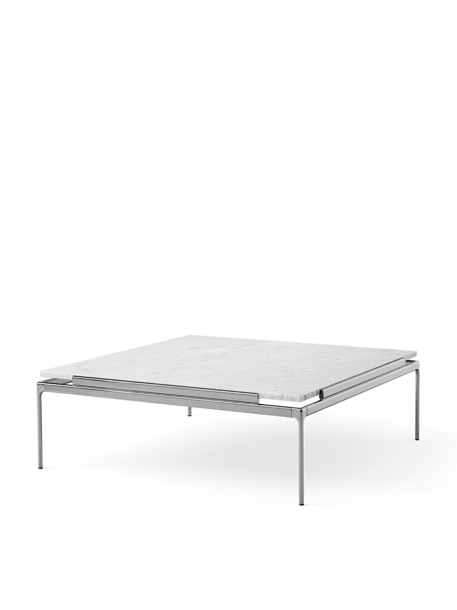 Sett LN13 Sofabord, bianco carrara marble/chrome fra &Tradition