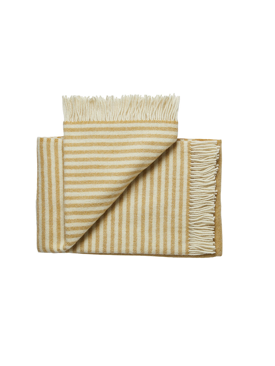 Bogø Plaid, sunflower yellow fra Silkeborg Uldspinderi