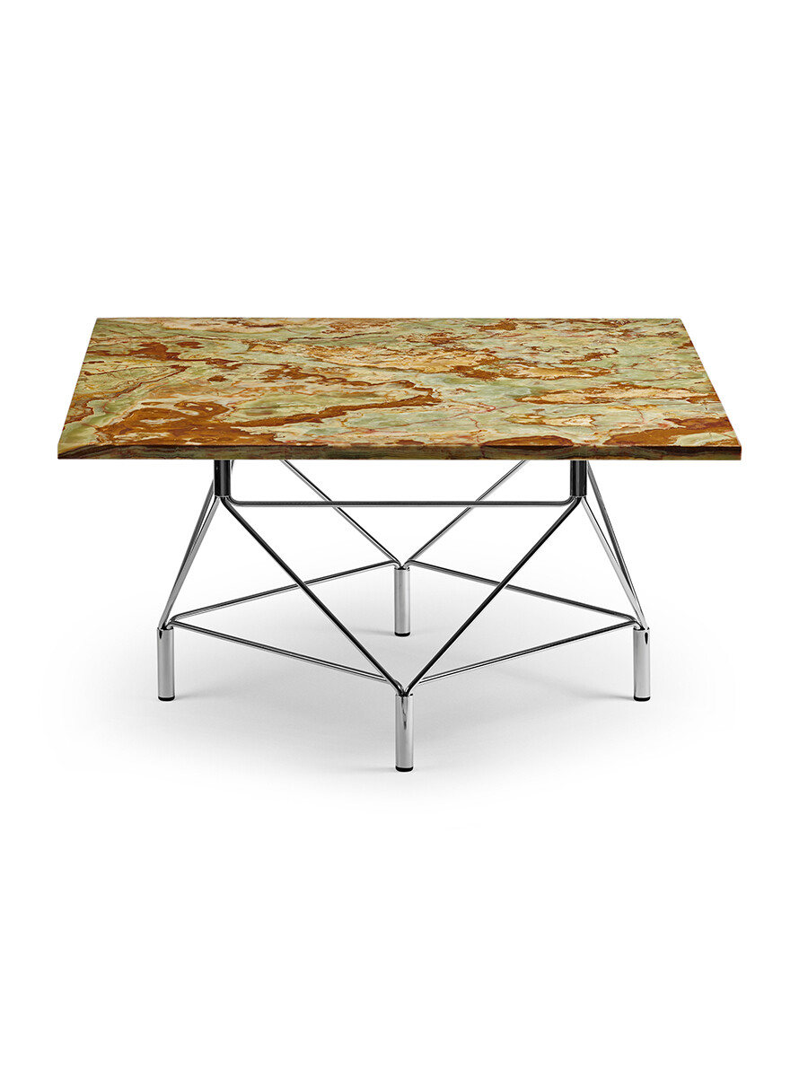 Spider Sofabord 80 x 80 cm, krom stel fra Eilersen (Onyx)